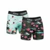 Boxer Loose Riders Bleu Flamants Roses + Noir Flamants Roses