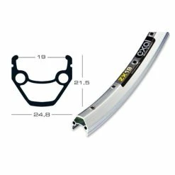 Jante Exal ZX 19 Argent 26' (559 Mm) - 36 T