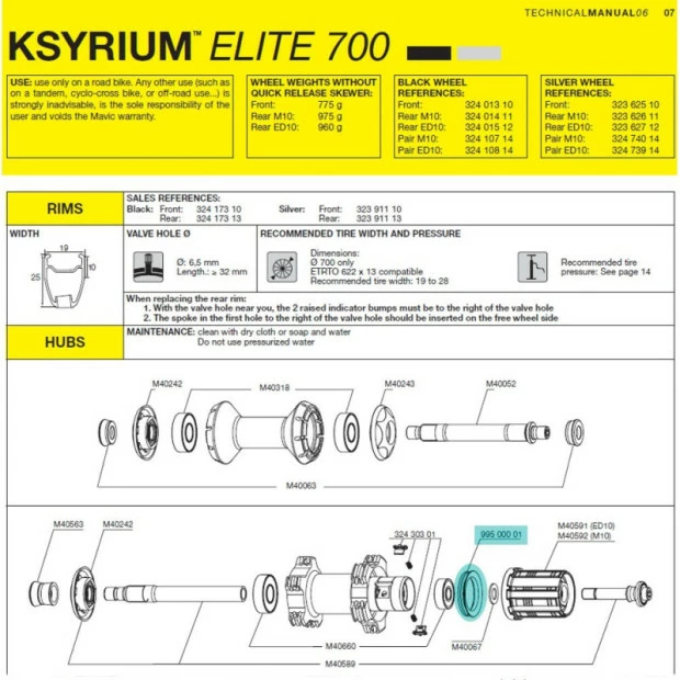 Joint à Lèvre FTSX Mavic - 99500001 1 Joint à Lèvre FTSX Mavic - 99500001