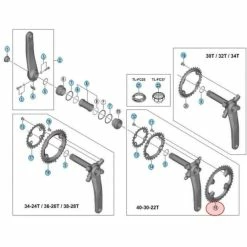 Plateau Extérieur Shimano Deore XT FC-M8000 - 40 Dents